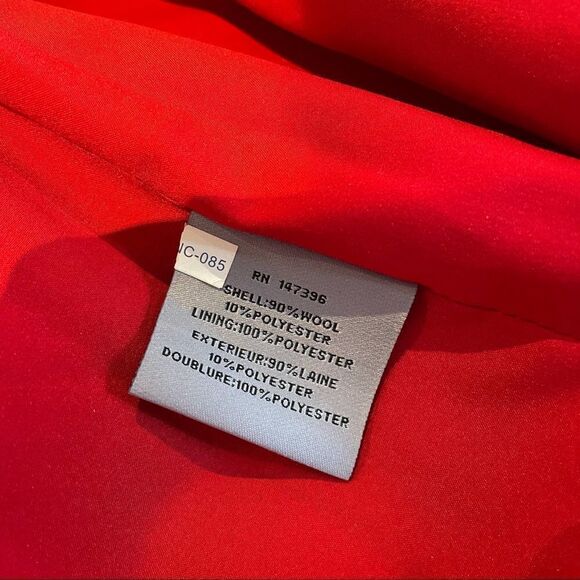 ZAC Zac Posen Julienne Crimson red wool coat - Picture 7 of 16